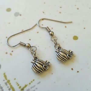 Dainty Pumpkin Earrings Harvest Garden